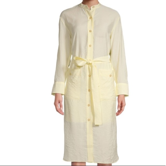 Belted Button Down Dress in Sun Creme - Picture 8 of 9